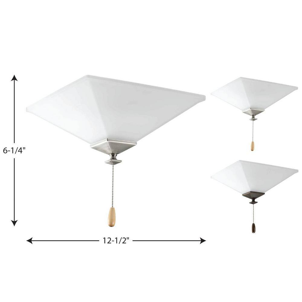 Progress Lighting North Park Collection 2-Light Unfinished Ceiling Fan Light Kit P2654-01WB