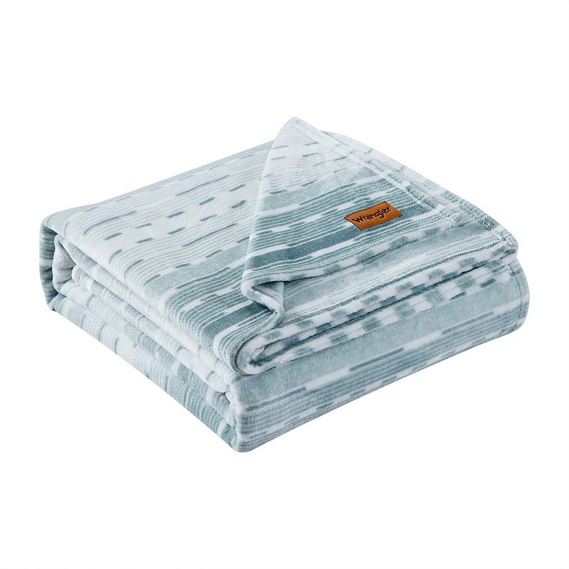 Wrangler Logan Stripe Blue Bed Blanket