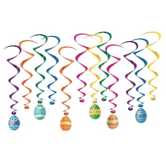 Easter Egg Whirls Hanging Decorations Pack (Pack o...