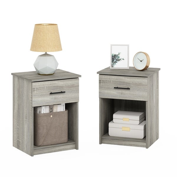 Furinno Tidur Nightstand with Handle with One Drawer