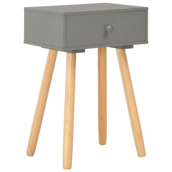 vidaXL Bedside Tables 2 pcs Gray Solid Pinewood