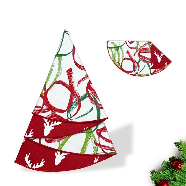 Joita Christmas Dining Set of 6，Cotton Table Napkins and Table Runner for Christmas Table Decor，RIBBONS/ANTLERS