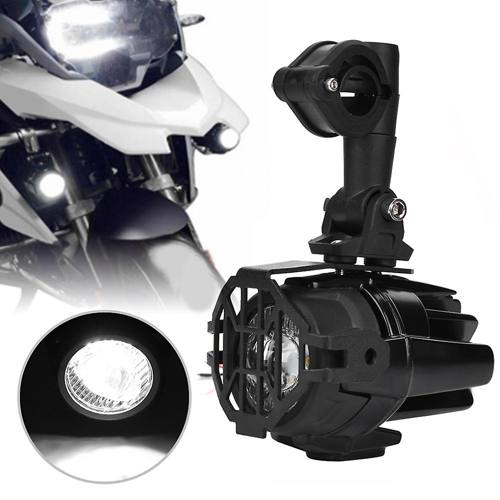 Pair Of Motorcycle Led Auxiliary Driving Headlights Waterproof Fog Lamp Super Bright 6000k