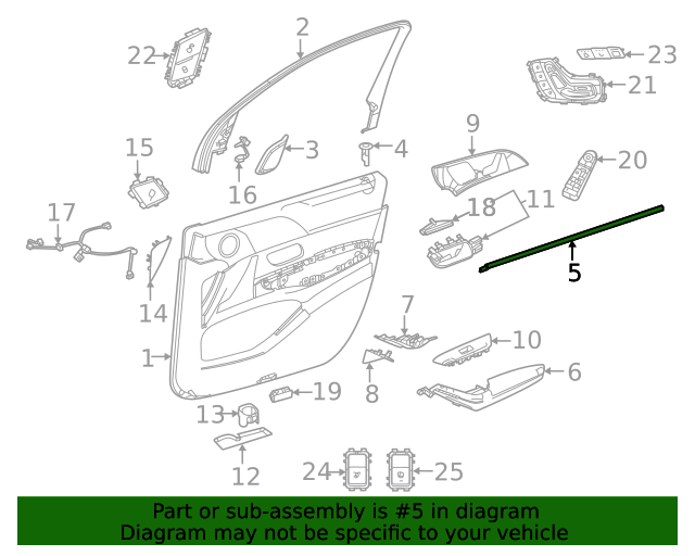 Genuine OE Mercedes-Benz Sealing Rail - 1677251700