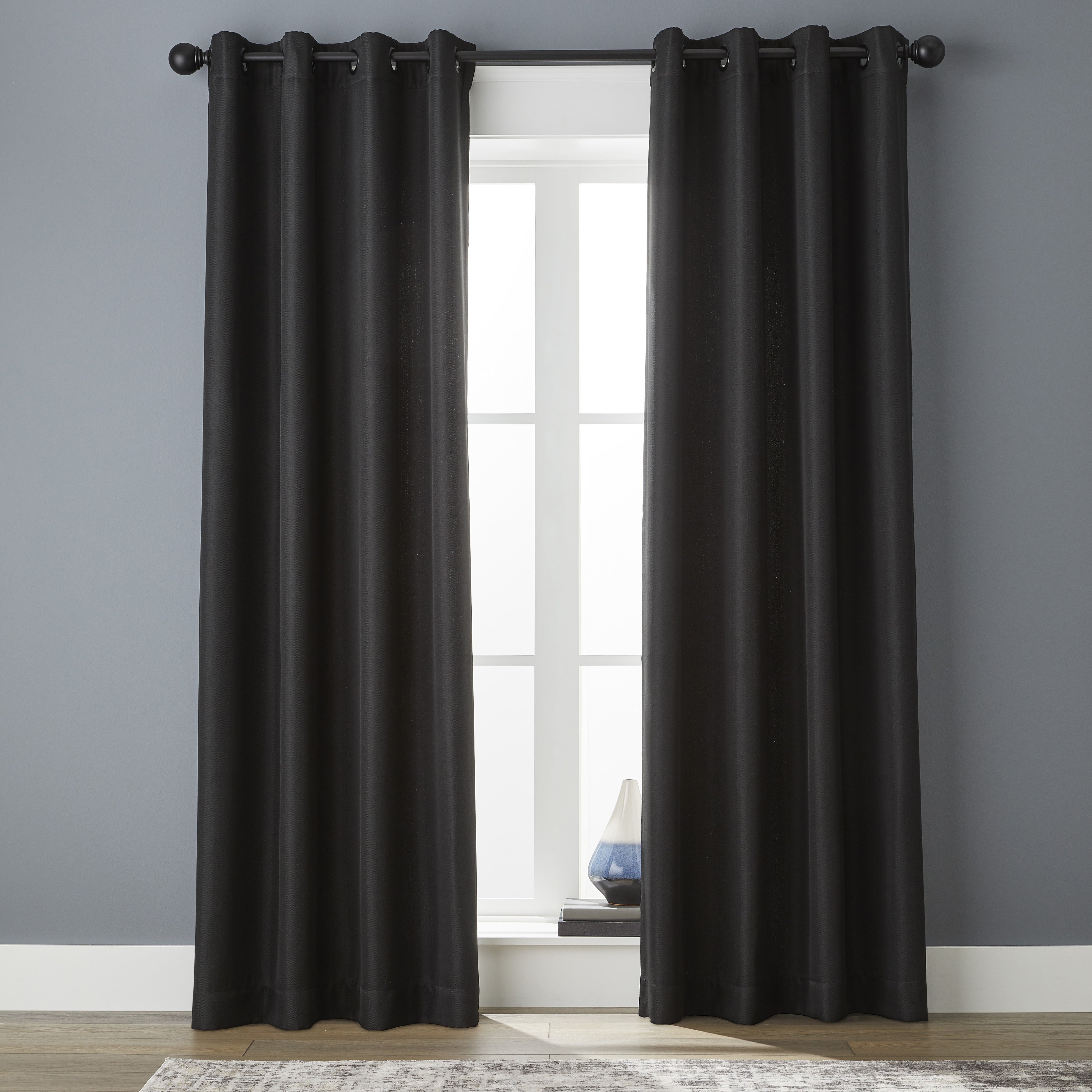 Better Homes and Gardens Modern Grommet Blackout， Energy Efficient， Room Darkening Curtains， 50 x 84