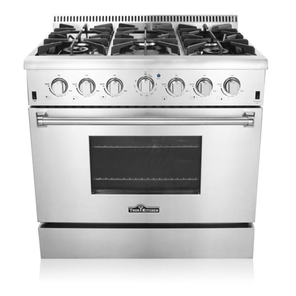 Thor Kitchen HRG3618U 36 inch 6 burner Professional Style Gas Range   Silver