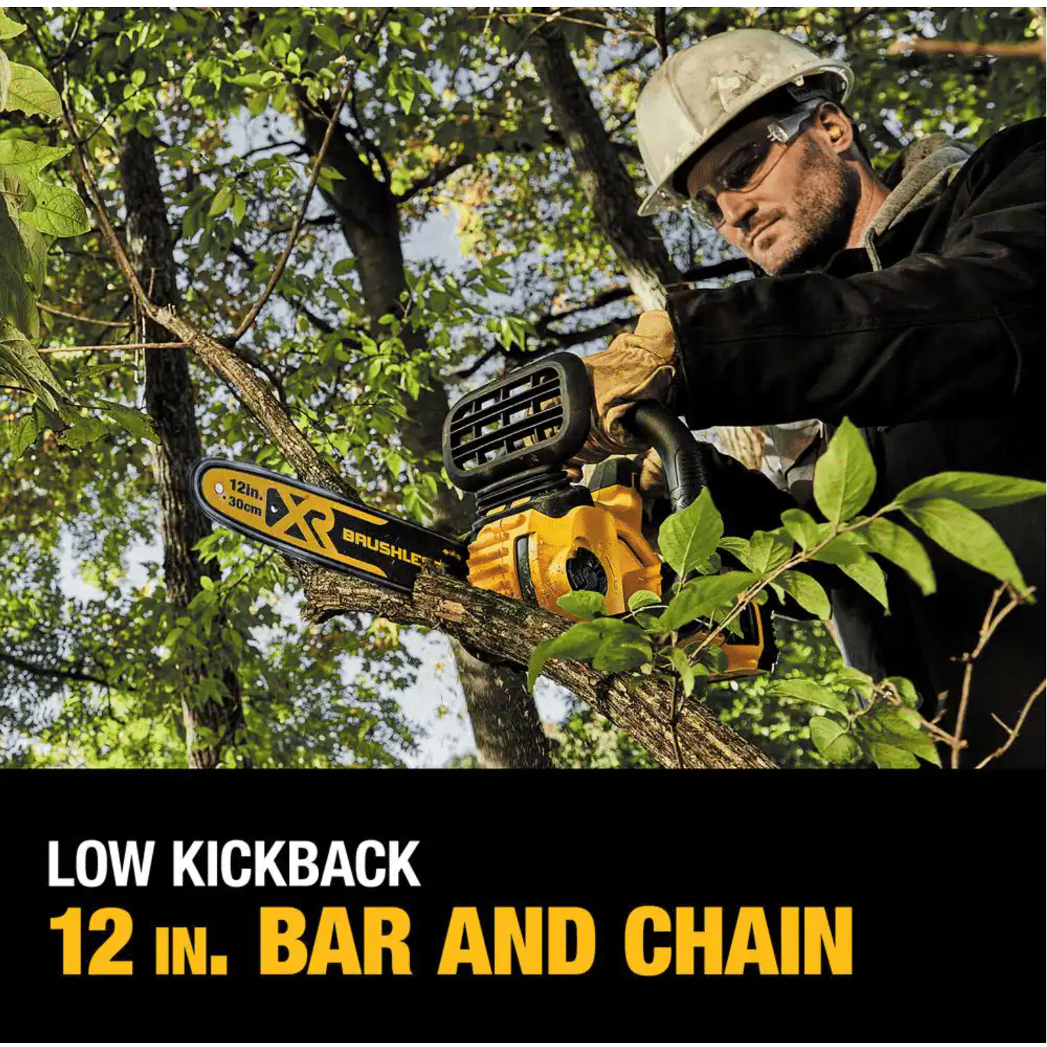 Dewalt DCCS620P1 12 in. 20V MAX Lithium-Ion Cordless Brushless Chainsaw with (1) 5.0Ah Battery and Charger Included