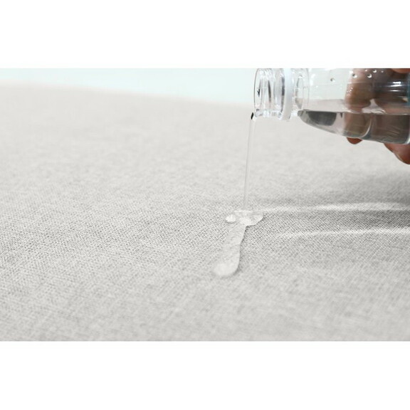 Beige Luxury Linen Texture Water Repellent Washabl...