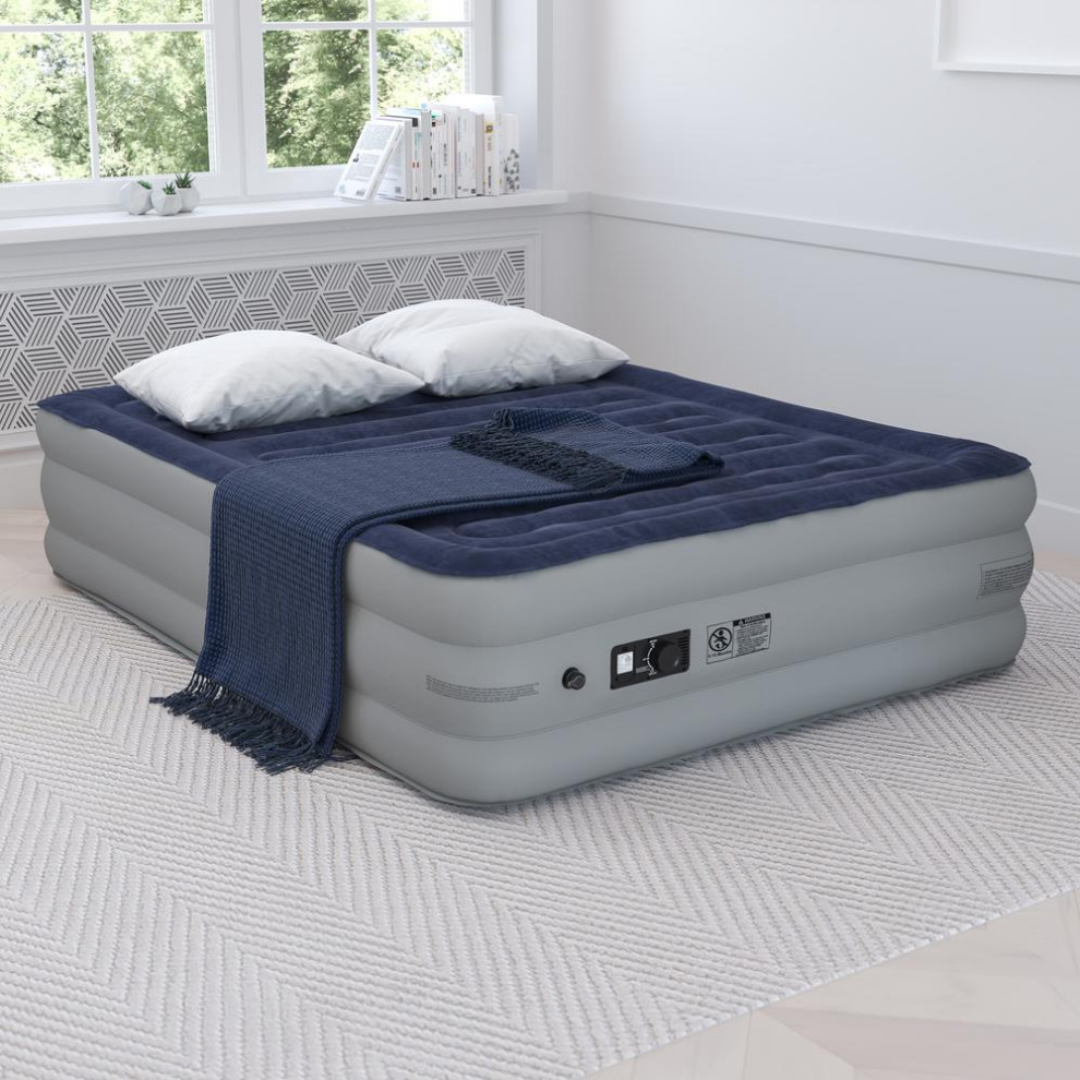 18 inch Air Mattress with ETL Certified Internal Electric Pump and Carrying...   Mattresses   by Homesquare  Houzz