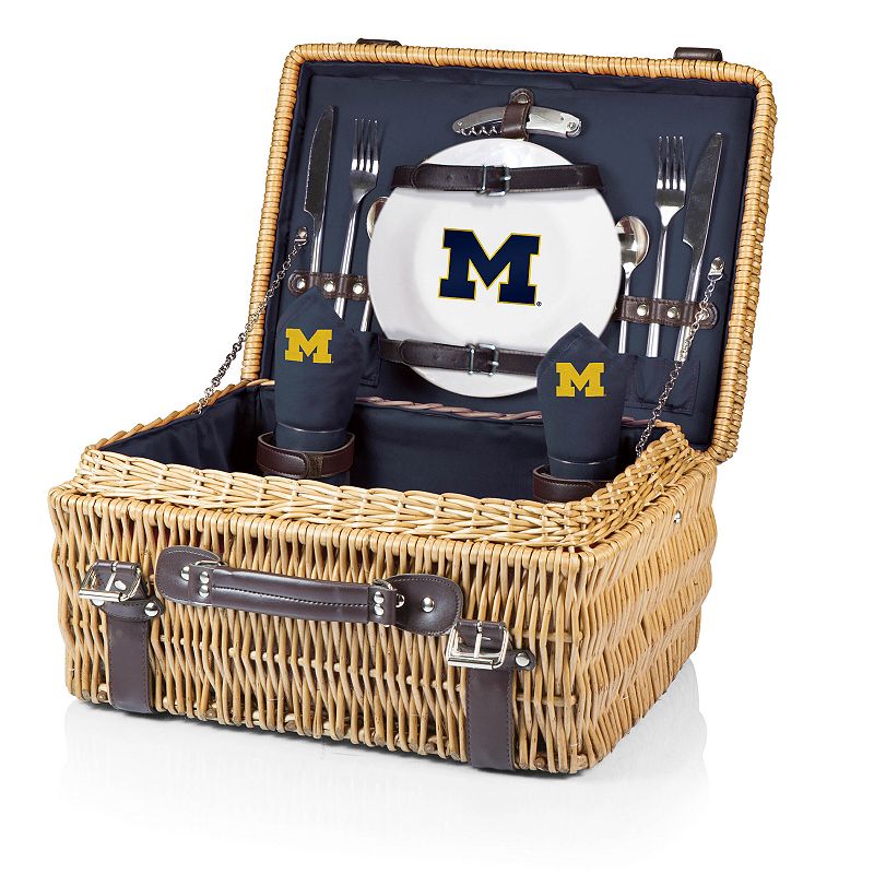 Picnic Time Michigan Wolverines Champion Picnic Basket Set