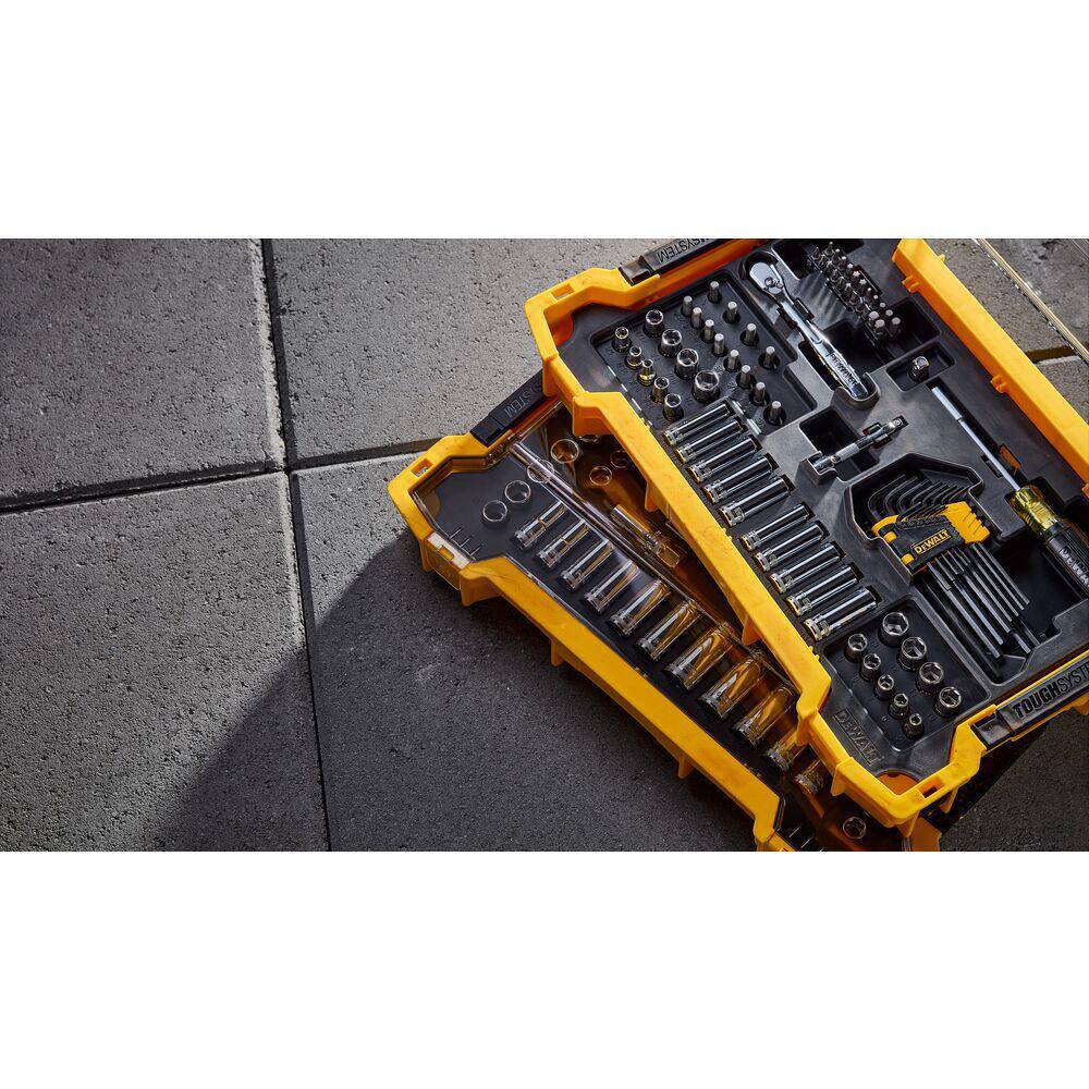 DW 14 in. and 38 in. Drive Mechanics Tool Set with Toughsystem Trays (131-Piece) DWMT45402