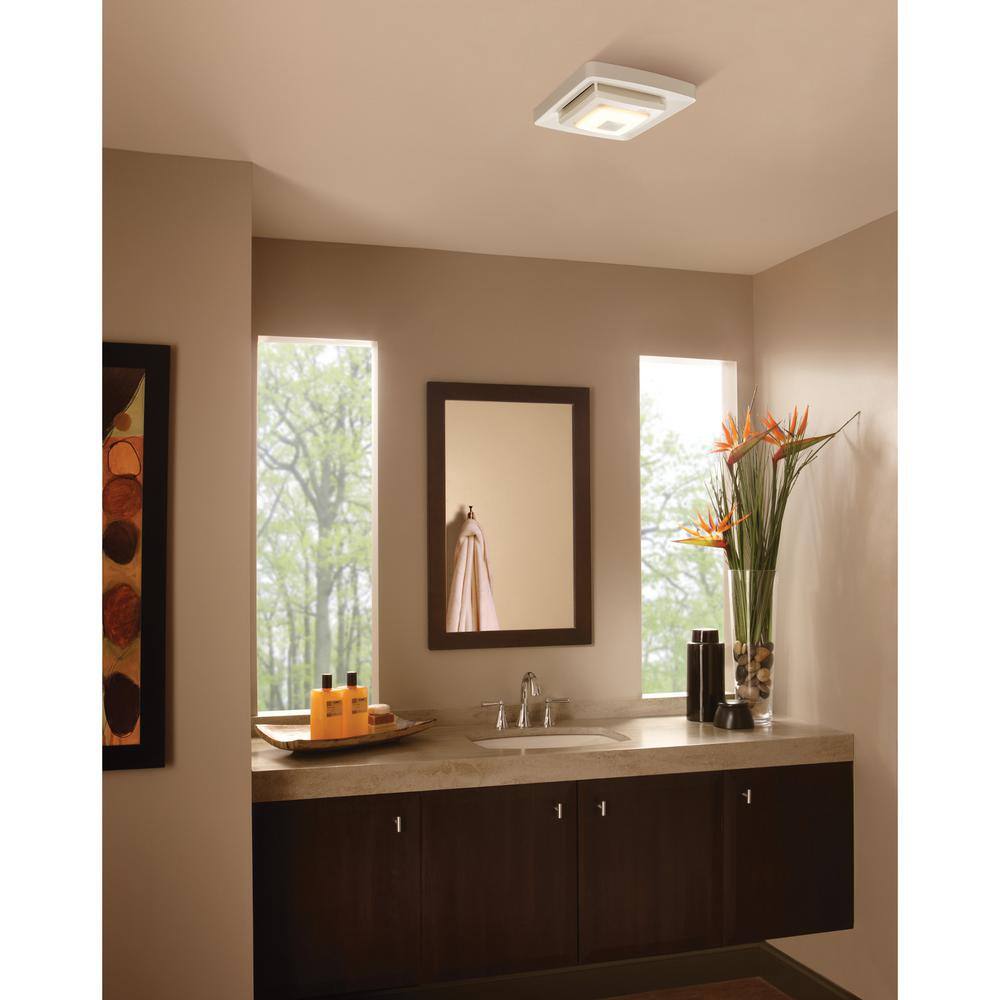 Broan-NuTone 80 CFM Ceiling Bluetooth Speaker Bathroom Exhaust Ventilation Fan with LED Light SPK80NL