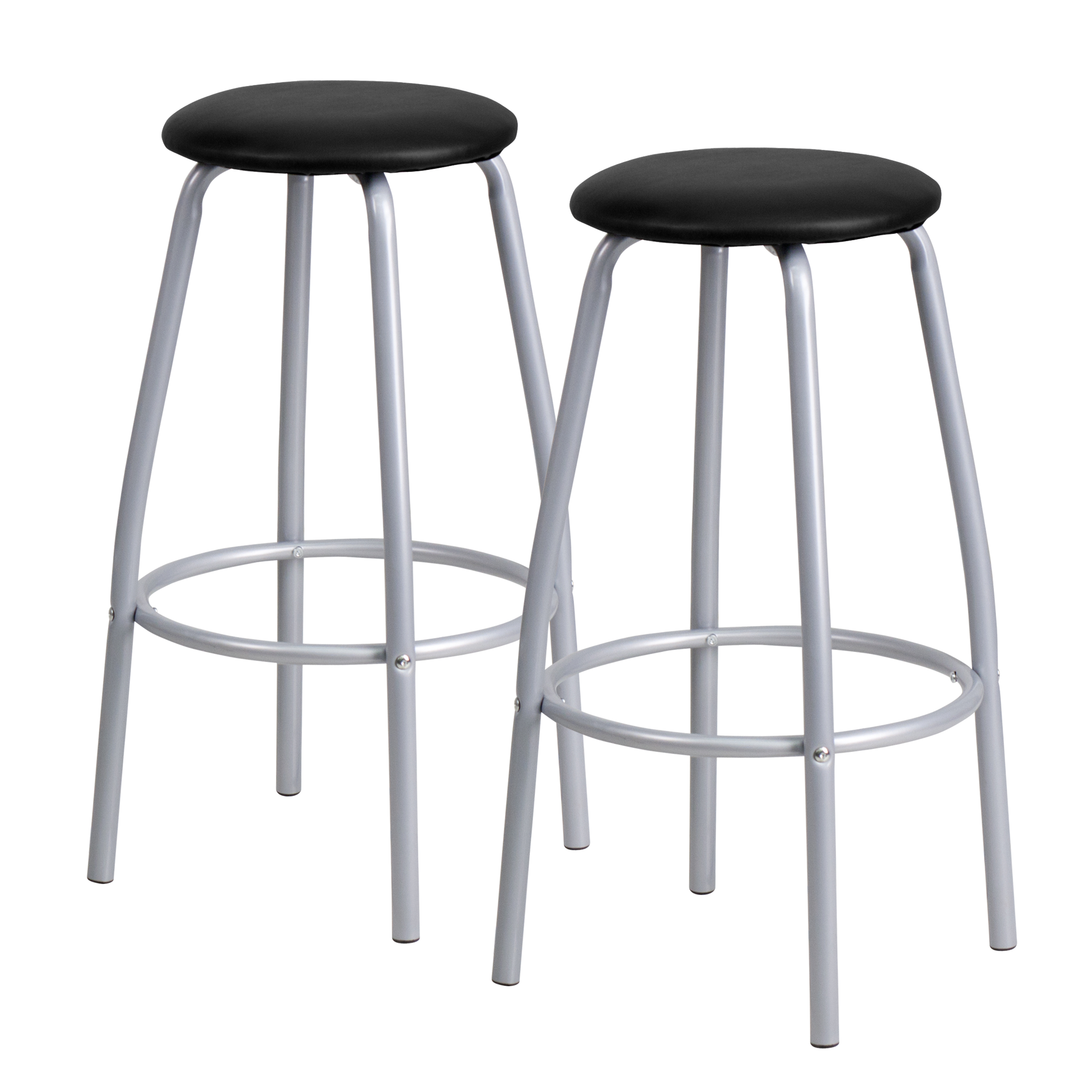 BizChair Bar Height Table Set with Padded Stools