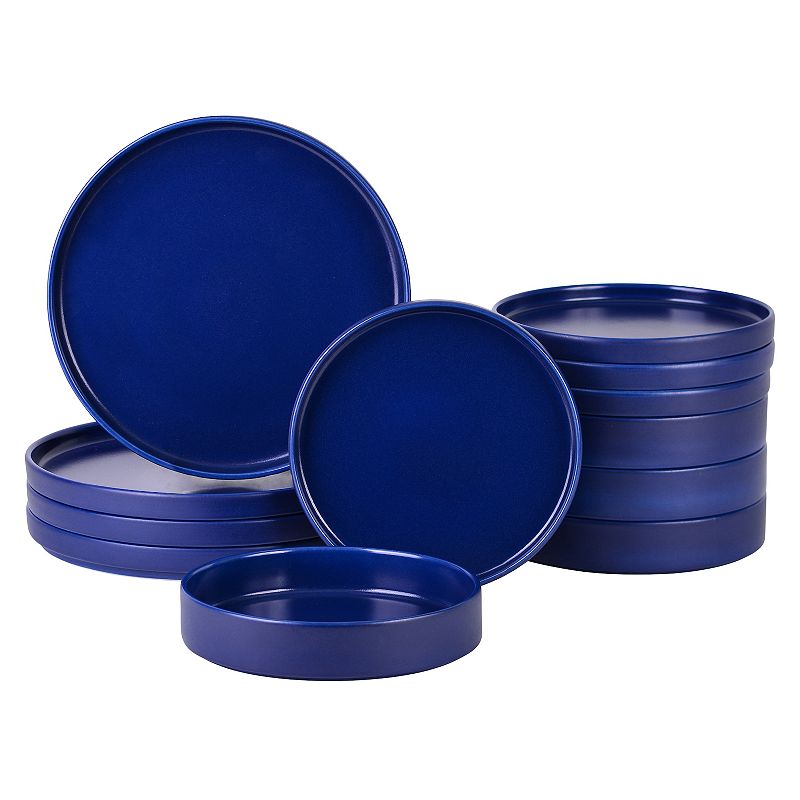 222 Fifth Kaden Blue 12-pc. Dinnerware Set