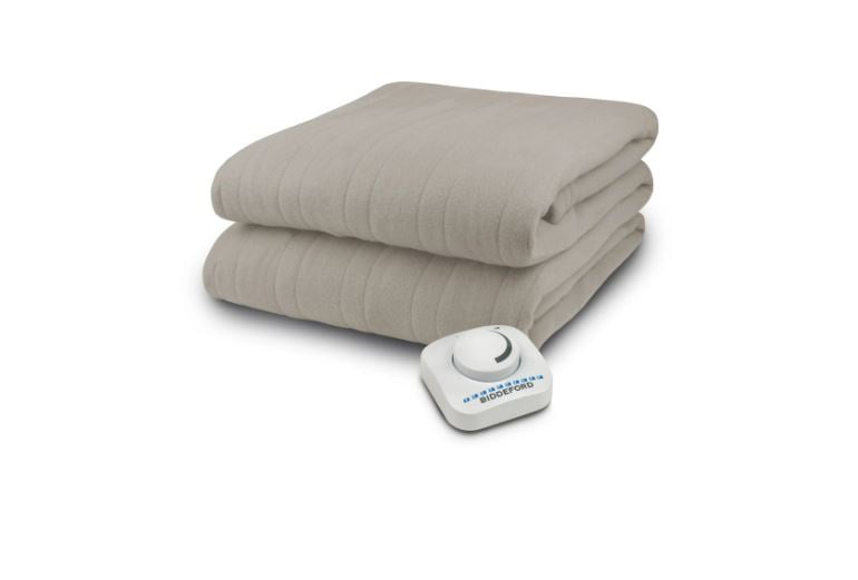 Heated Electric Blanket， Biddeford， Bedding， Twin， Linen