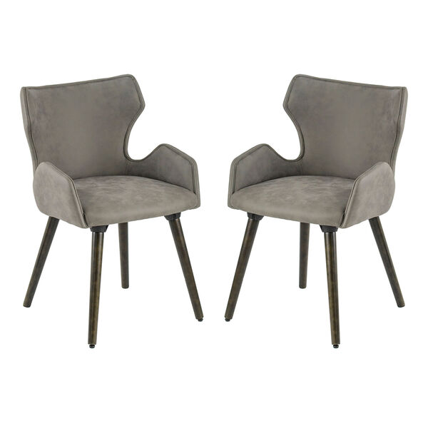 Gray Upholstered Dining Chair - Set of 2