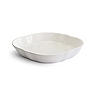 Over and Back Glossy White Stoneware Serving Platter