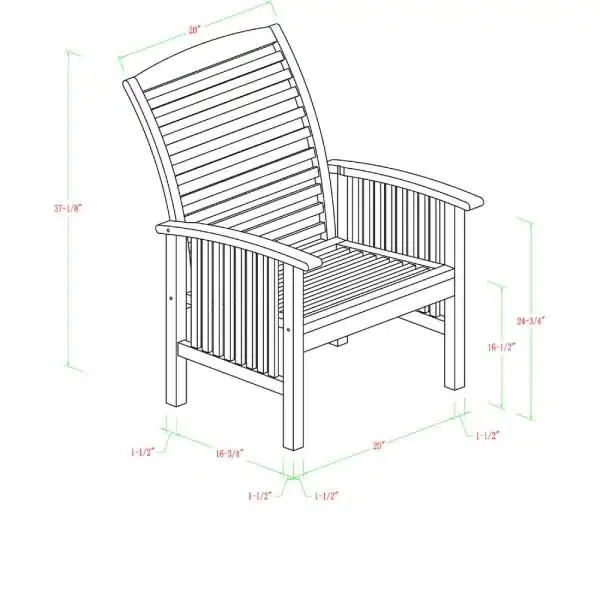 Walker Edison Furniture Company Boardwalk Dark Brown Acacia Outdoor Dining Chairs (Set of 2)