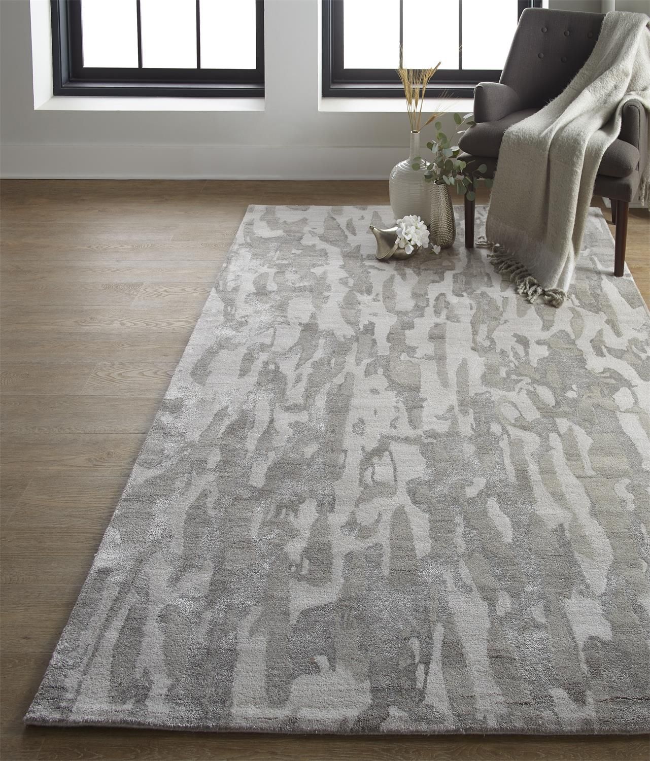 Orwell Hand Tufted Gray and Silver Rug by BD Fine