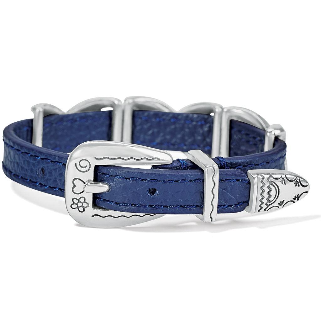 Brighton  Kriss Kross Etched Bandit Bracelet in French Blue