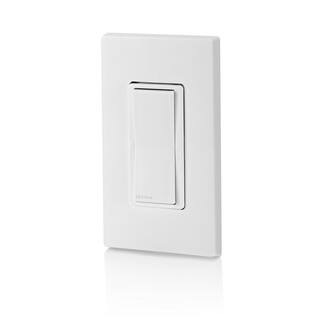 Leviton Decora Smart No-Neutral 15 Amp Rocker Light Switch Requires MLWSB Wi-Fi Bridge White R02-DN15S-1RW