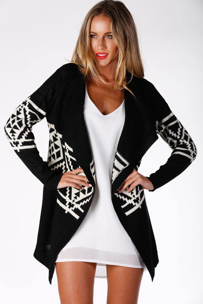 Oh Deer Cardigan Black