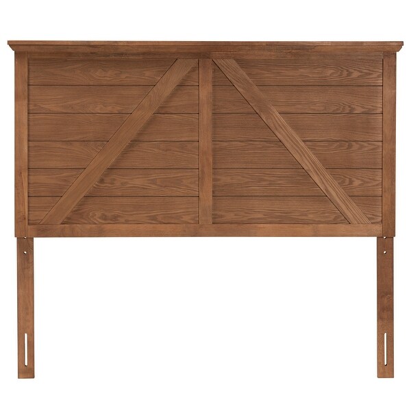 Yorick Classic and Traditional Ash Walnut Finished Wood Headboard - - 36620812