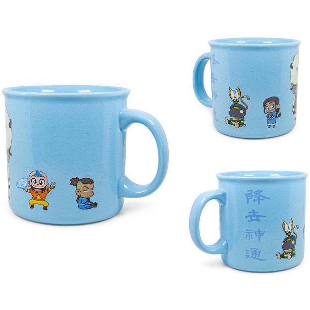 Silver Buffalo Avatar The Last Airbender Chibi Character Ceramic Camper Mug Holds 20 Ounces