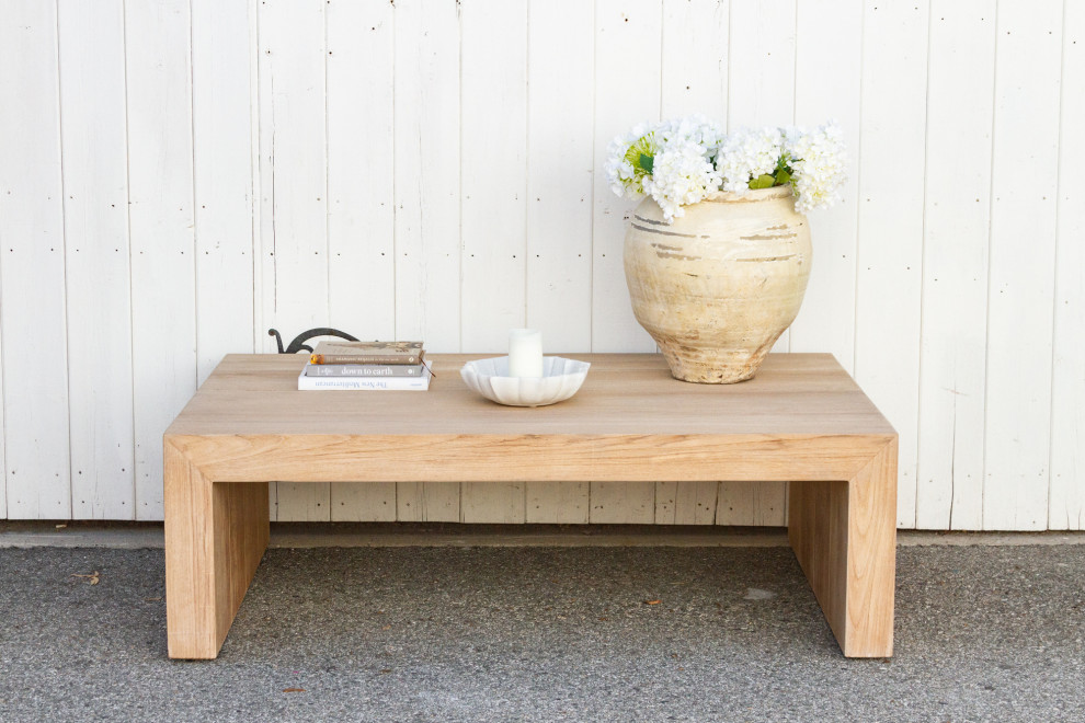 Mid Century Bleached Coffee Table   Transitional   Coffee Tables   by De cor  Houzz