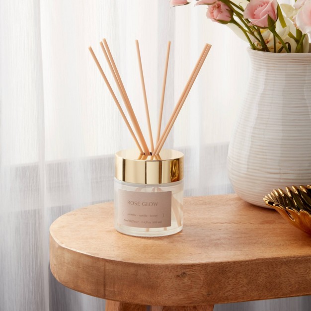 100ml Fiber Reed Diffuser Rose Glow