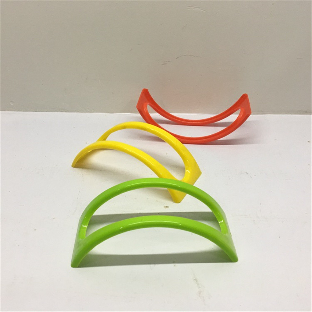 Jsaert 12PCS Colorful Plastic Taco Shell Holder Taco Stand Plate Protector Food Holder