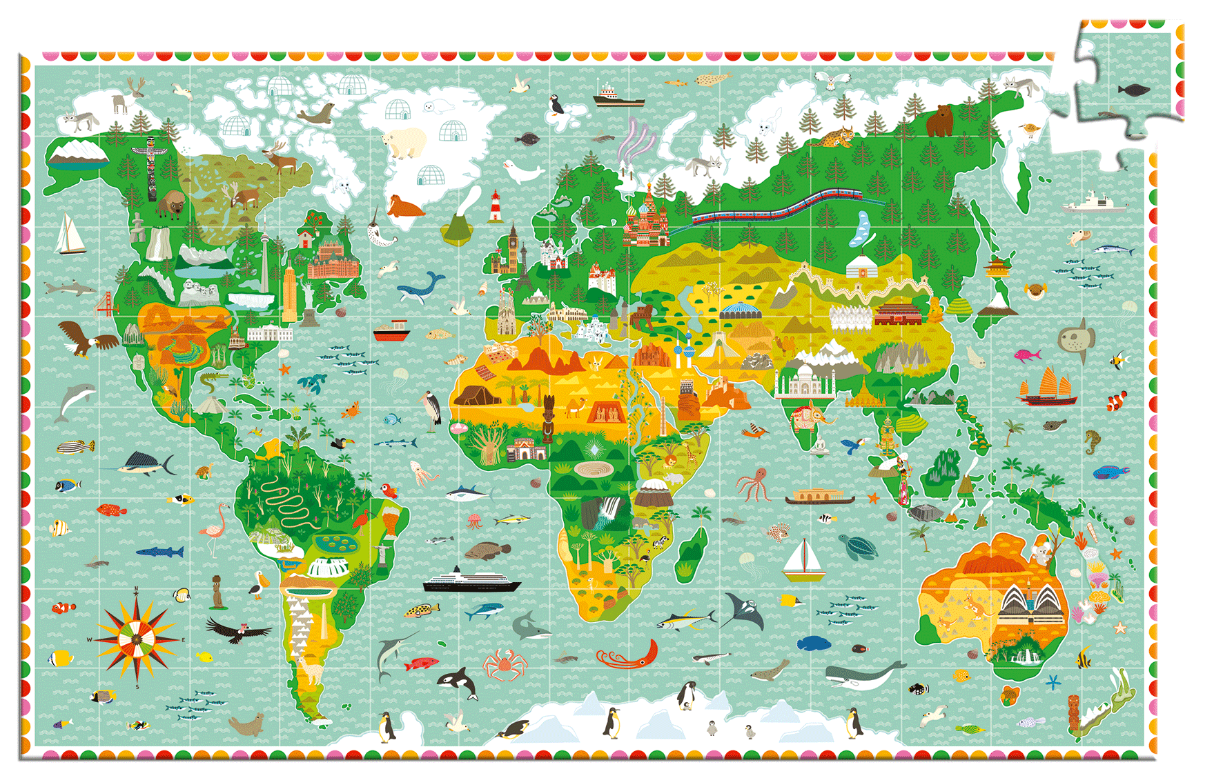 Observation Puzzles Around the World & Booklet