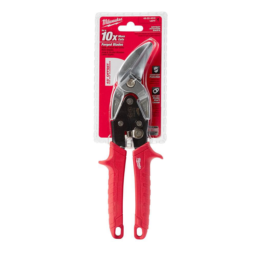 MW Left Cutting Offset Aviation Snips 48-22-4512 from MW