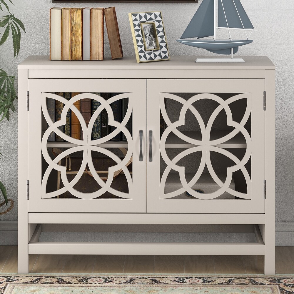 Decorative Wood Accent Storage Cabinet