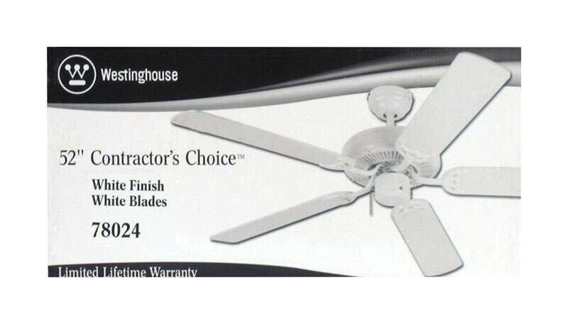 Westinghouse Contractors Choice 52 in. Antique White Indoor Ceiling Fan