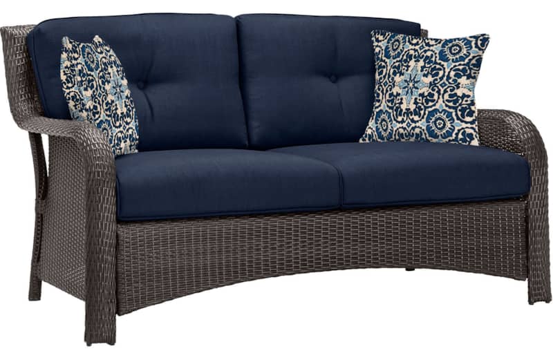 Hanover Strathmere 6-Piece Outdoor Lounge Patio Set In Navy Blue