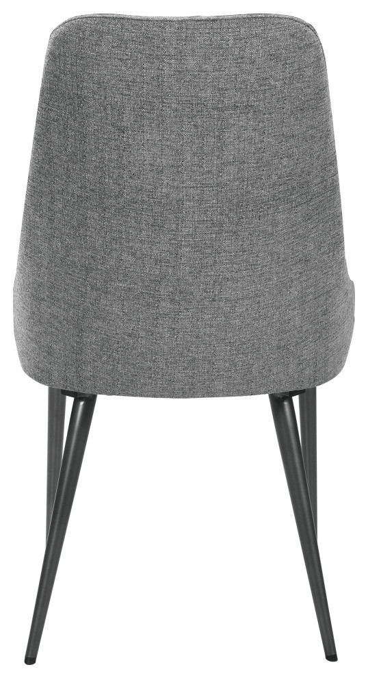 Alan Upholstered Dining Chairs Grey  Set of 2   Modern   Dining Chairs   by Modon  Houzz