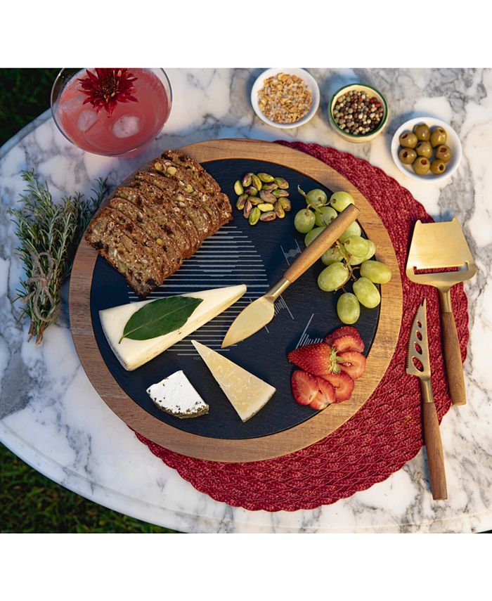 Toscana Star Wars Death Star Insignia Acacia and Slate Charcuterie Board with Cheese Tools