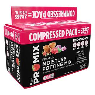 PRO-MIX 2 cu. ft. Premium Moisture Potting Mix Compressed Soil 0306RG