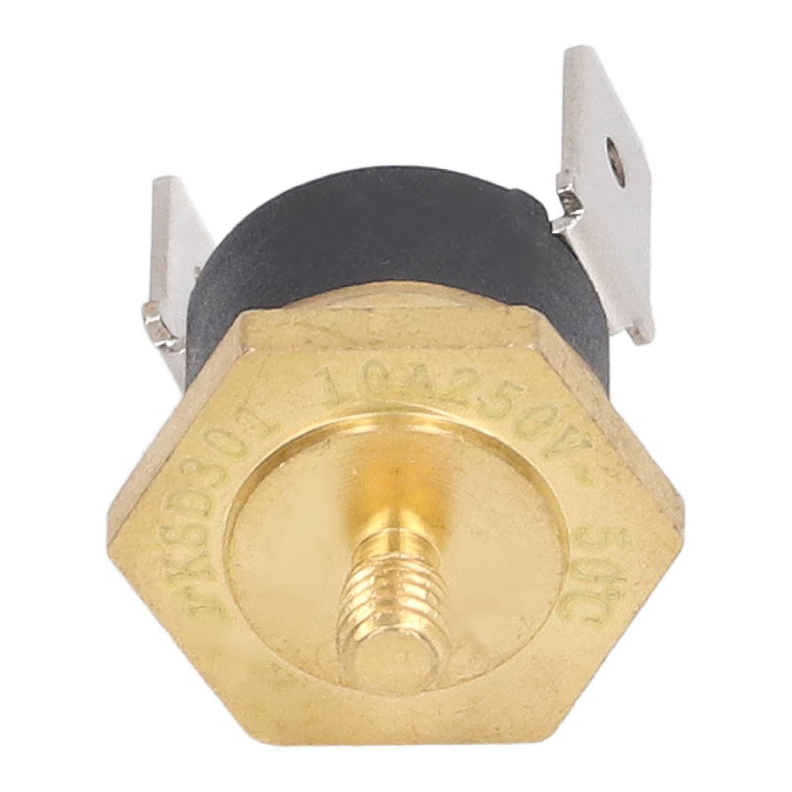 5PCS KSD301 Copper Thermostat Bimetal Normally Closed M4 Snap Disc Temperature Switch 250V 110℃