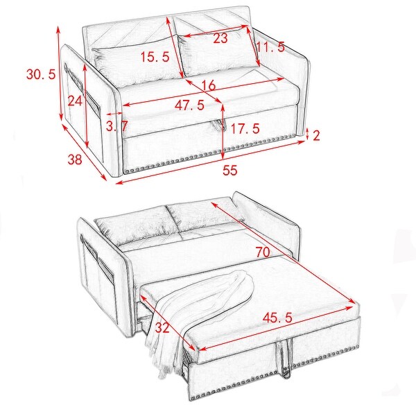 Sleeper Sofa Bed with pullout bed