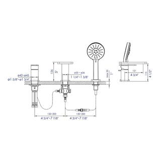 ALFI BRAND Single-Handle Deck Mount Roman Tub Faucet in Polished Chrome AB2879-PC