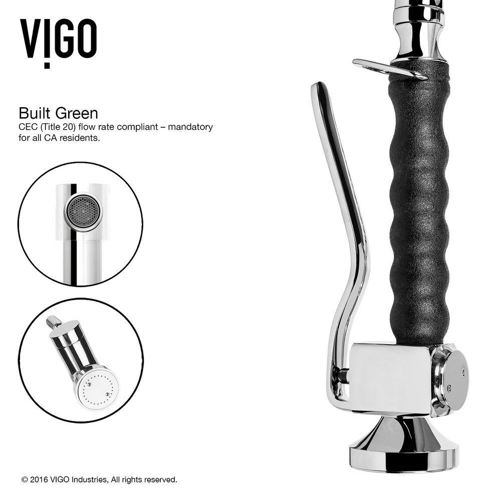 VIGO Zurich Single Handle Pull-Down Sprayer Kitchen Faucet Set with Soap Dispenser in Chrome VG02007CHK2