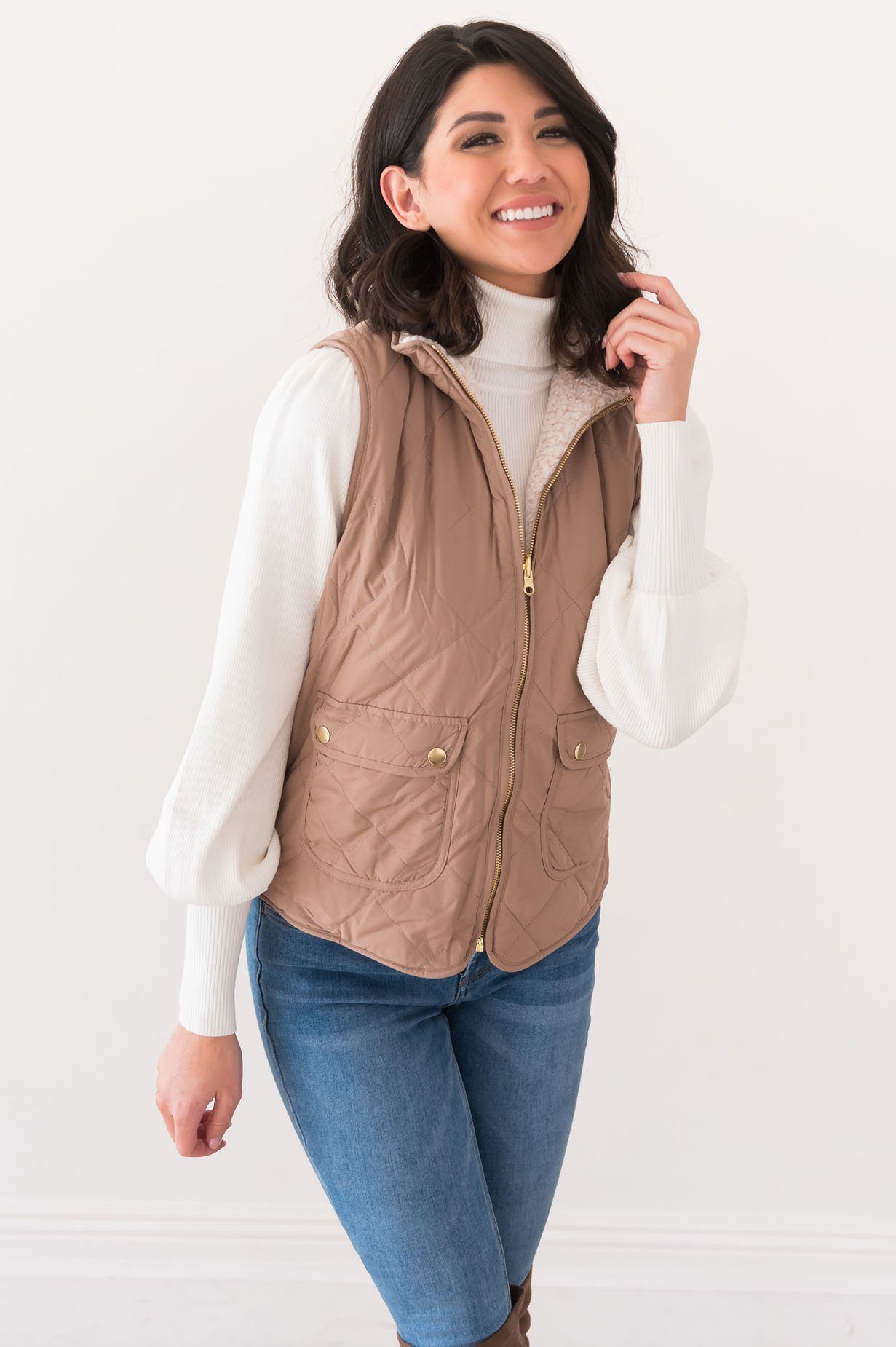 Misty Mornings Modest Reversible Vest