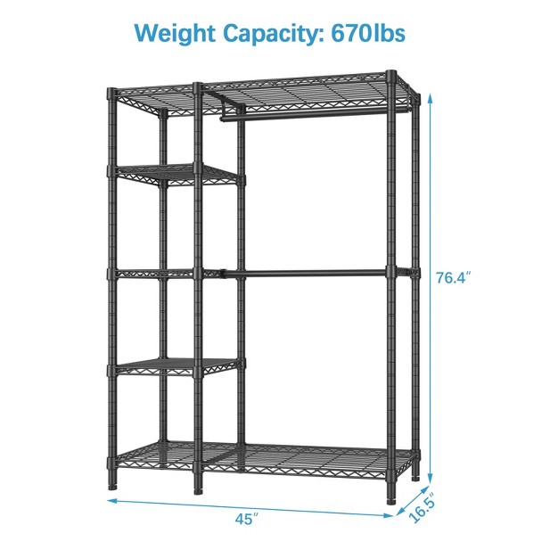 Vipek V7 Basic Garment Rack Heavy Duty Clothes Rack Portable Closet Rack Max Load 670lbs