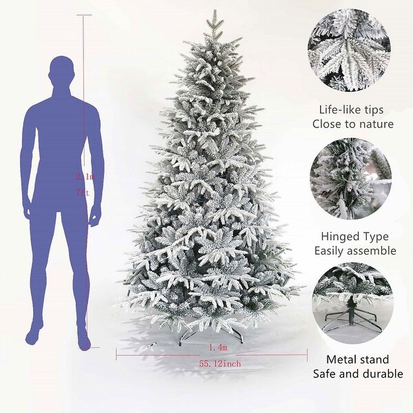 7 FT White Christmas Tree，Christmas Decorations