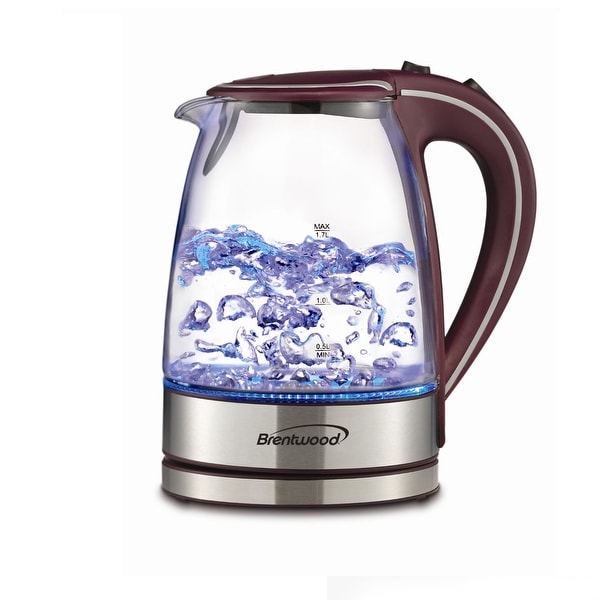 1.8 Quart Tempered Glass Tea Kettle in Plum