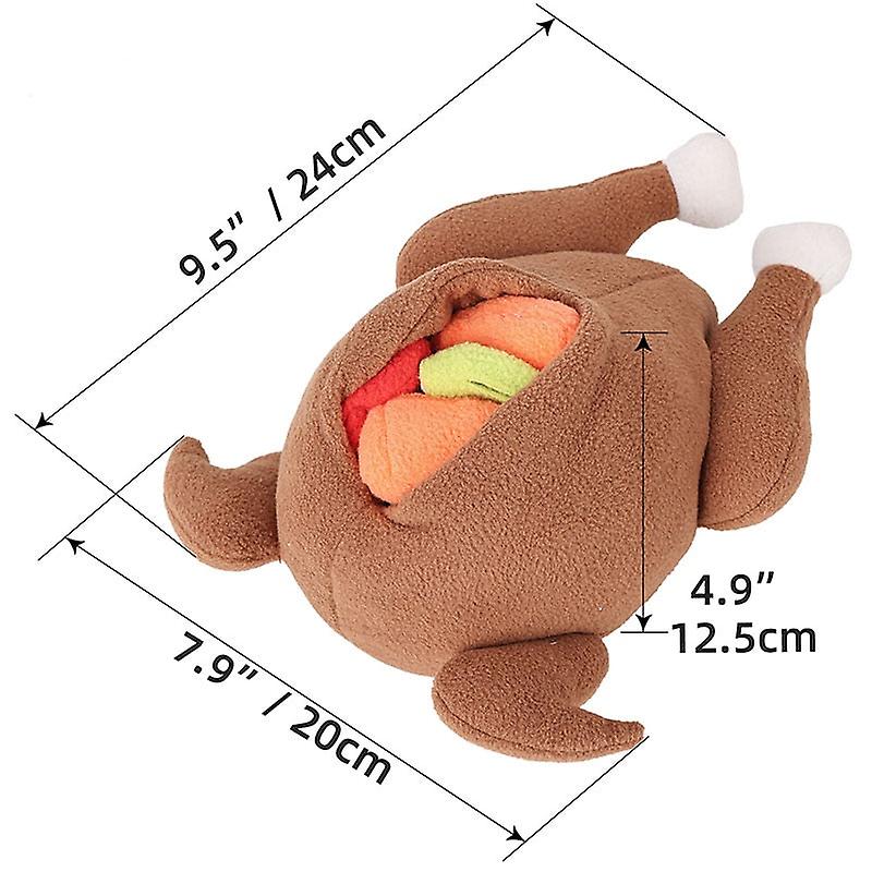 Roast chicken dog snuffle toy