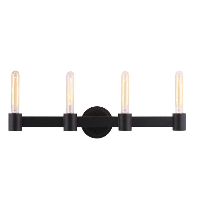 4 light Broyles Bath Bar Pendant Matte Black Eglo