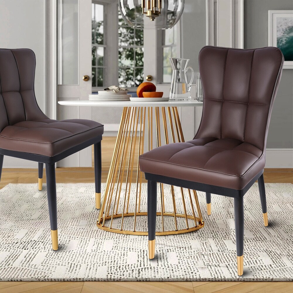 Faux Leather Upholstered Dining Chairs